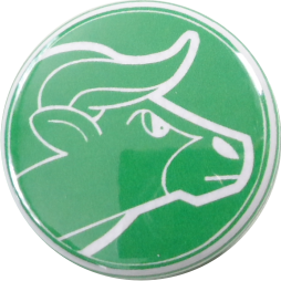 Stier Button grün